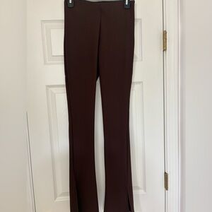 Chocolate brown flare leggings